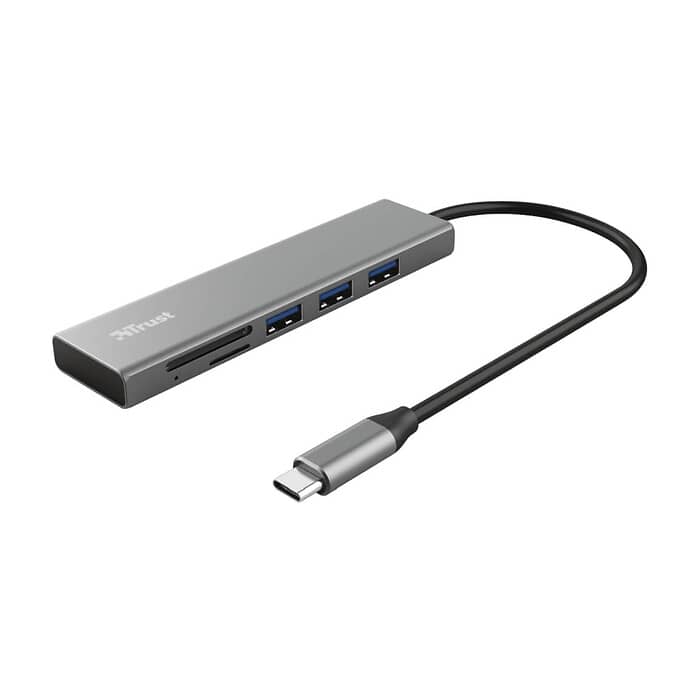 TRUST Halyx Fast USB-C Hub & Card Reader на супер цена от GT Computers TRUST Halyx Fast USB-C Hub & Card Reader на супер цена