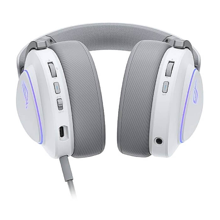 Asus ROG Delta II Wireless Gaming Headset ( BT, ROG SpeedNova 2.4GHz, 3.5mm, 50mm Titanium-Plated Drivers, 10mm Super-Wideband Mic, 110HR, DualFlow Audio, For PC, Switch, PS5, Xbox ID 90877 (тъмнейл - 4)