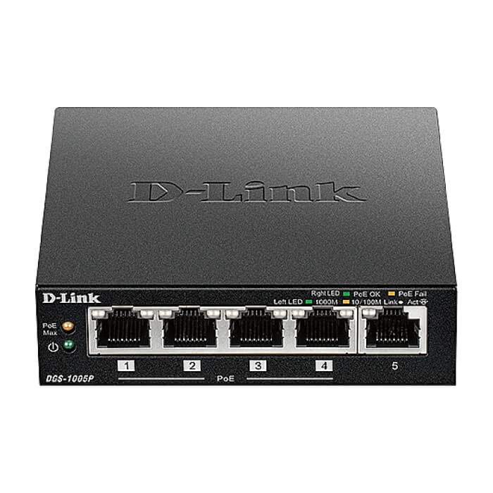 D-Link 5-Port Desktop Gigabit PoE+ Switch (тъмнейл - 2)