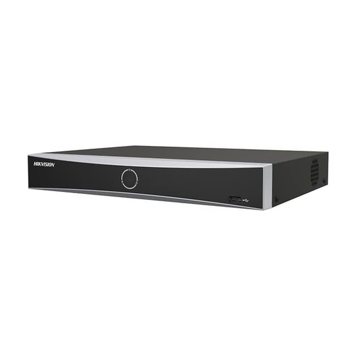 HikVision 4-ch 1U K Series AcuSense 4K NVR, Up to 2-ch@12 MP (2x12 MP/4x8 MP/8x4 MP/16x1080p), H.265+, 1 SATA HDD up to 16TB, 2x USB 2.0, Video input: HDMI 1-ch, 4K (3840x2160)/30 Hz, VGA 1-ch, 1920x1080/60 Hz, Audio Output: 1-ch, RCA (Linear, 1 kOhm) на супер цена