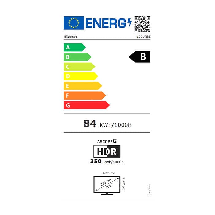 Hisense 100" UR8S, 4K Ultra HD 3840x2160, RGB Mini Led , DLED, Quantum Dot, 180Hz, IPS, HDR 10+, HLG, Dolby Vision IQ, Dolby Atmos, Smart TV,Light Sensor,WiFi 6eGHz, WiFi Dire ID 99366 (тъмнейл - 5)