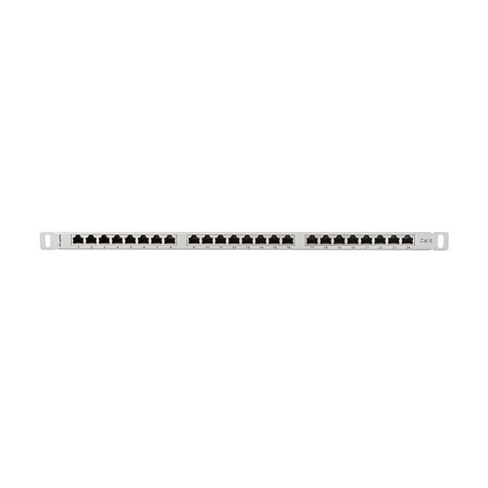 Lanberg patch panel 24 port 0.5U CAT.6 shielded, grey ID 62856