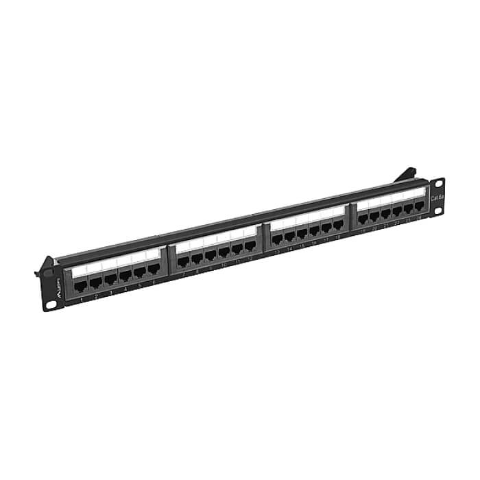 Lanberg patch panel 24 port 1U 19" CAT.6a utp black ID 86964 (тъмнейл - 2)