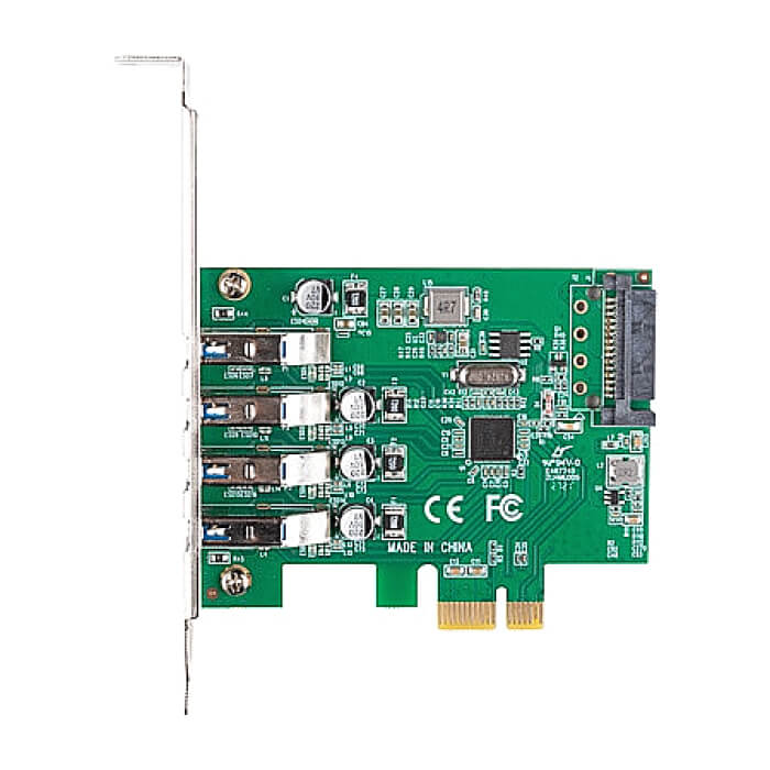 Lanberg pci express x1 card->4x USB-A 3.1 gen1 low profile на супер цена