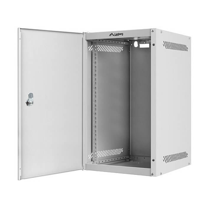 Lanberg rack cabinet 10" wall-mount 9U / 280x310 self-assembly flat pack with metal door, grey ID 71858 (тъмнейл - 4)