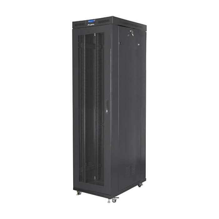 Lanberg rack cabinet 19" free-standing 47U/800x1000 (flat pack) with mesh door lcd black v2 ID 87171 на супер цена