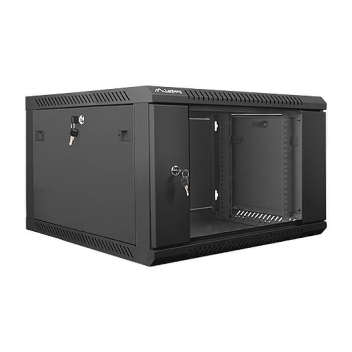 Lanberg rack cabinet 19” wall-mount 6U / 600x600 for self-assembly (flat pack), black ID 71885 (тъмнейл - 2)
