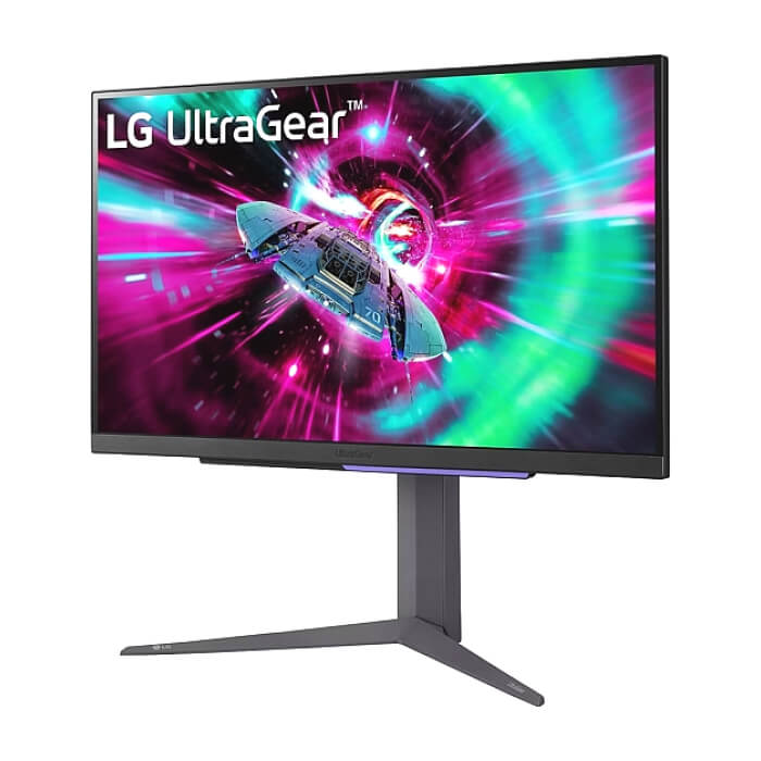 LG 27GR93U-B, 27", UltraGear IPS 1ms, AG, UHD 4K (3840x2160), 144Hz, HDR 400, 1000:1, 400cd/m2, DCI-P3 95%, USB3.0 (1up/2down), VRR, AMD Free-sync, NVIDIA G-Sync, HDMI, DisplayPort, Height Adjustable, Pivot, Tilt, Headphone Out, Black ID 65094 (тъмнейл - 2)