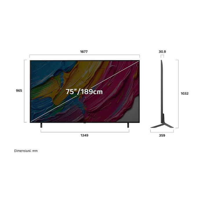 LG 75QNED80A3A, 75" 4K QNED HDR Smart TV, 3840x2160, DVB-T2/C/S2, Alpha 7 AI Processor, HDR10 / HLG, webOS 25 ThinQ, VRR / ALLM / HGiG, 4K Upscaling, WiFi 5, Voice Controll, B ID 97978 (тъмнейл - 3)