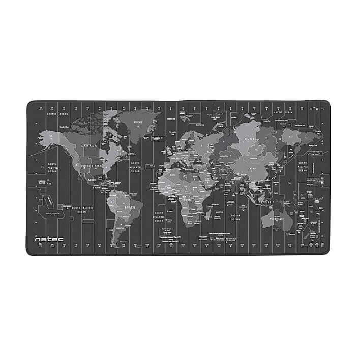 Natec Mouse Pad Time Zone Map MAXI 800x400 mm на супер цена от GT Computers Natec Mouse Pad Time Zone Map MAXI 800x400 mm на супер цена