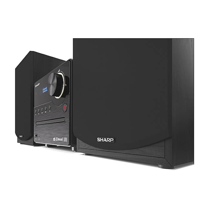 Sharp Audio Systems XL-B517D(BK), HI-FI MICRO SYSTEM, 45W total max power output, DAB+ and FM tuner with RDS, Bluetooth v5.0, CD player, USB playback, 3.5mm Aux-in / line-in, Headphone jack, wooden speaker, Black (тъмнейл - 3)
