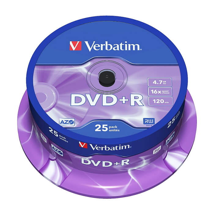 Verbatim DVD+R AZO 4.7GB 16X MATT SILVER SURFACE (25 PACK) на супер цена