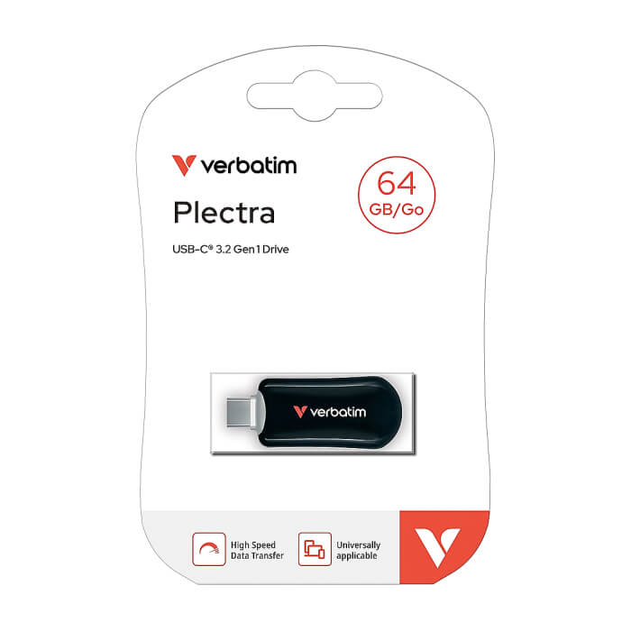 Verbatim Plectra USB-C Flash Drive Black 64GB ID 84849 (тъмнейл - 4)
