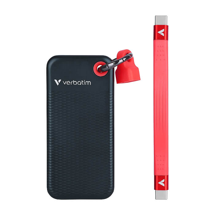 Verbatim Pocket SSD USB 3.2 Gen 2 1TB Black/Red ID 84837 на супер цена