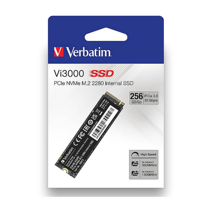 Verbatim Vi3000 Internal PCIe NVMe M.2 SSD 256GB ID 73194 (тъмнейл - 3)