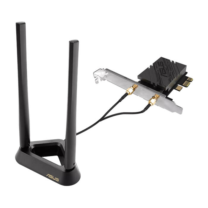 Asus PCI-E Adapter, PCE-BE92BT, BE9400, Tri-Band, Bluetooth 5.4, magnetized base, WPA3, OFDMA, MLO, only compatible with lntel motherboards, Black (тъмнейл - 4)