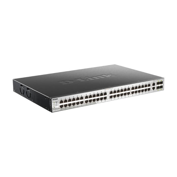 D-Link 48x10/100/1000BASE-T ports Layer 3 Stackable Managed Gigabit Switch with 2x10GBASE-T ports and 4xSFP+ ports (тъмнейл - 2)