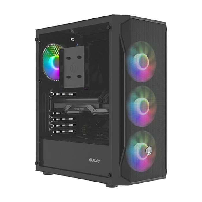 Fury PC Case Shobo SH4F RGB Midi Tower, Window, Black ID 63633 (тъмнейл - 5)