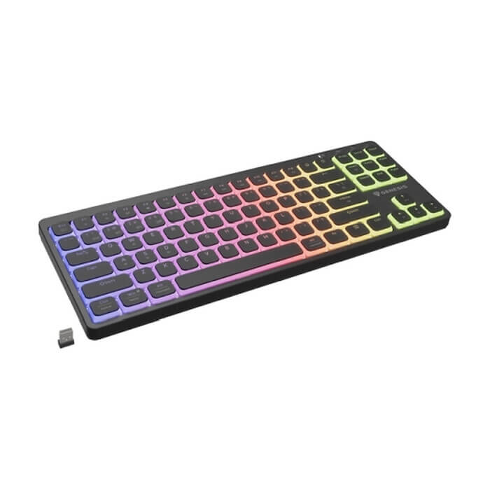 Genesis Gaming Keyboard Thor 430 TKL Wireless, US, RGB Mechanical Outemu Pink, Silent Slim, Black (тъмнейл - 5)