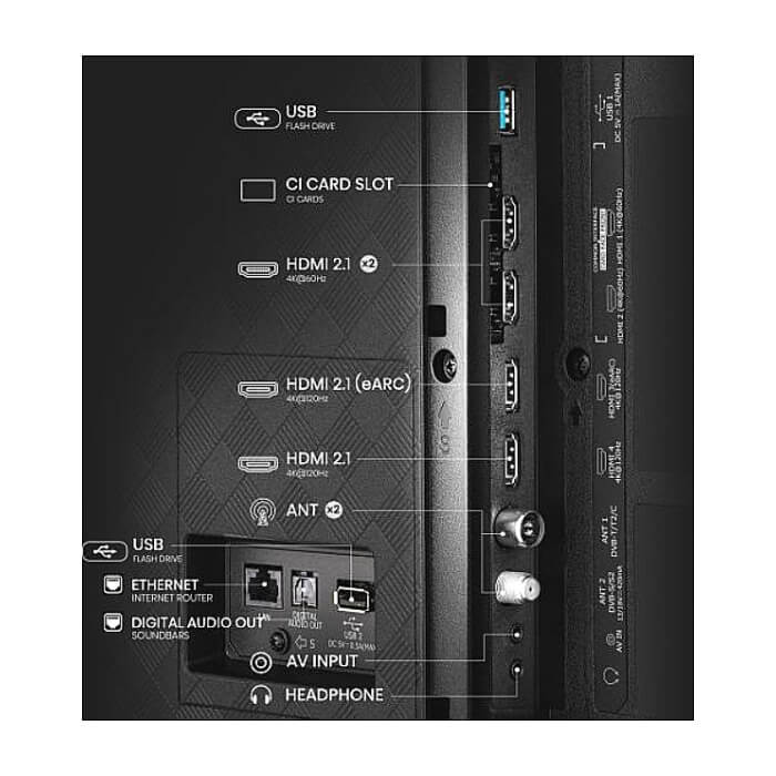 Hisense 65" A85Q, 4K UHD OLED Smart TV, 120Hz, 1000 nits,HDMI 2.1, Game Mode Pro, AMD FreeSync Premium, Dolby Vision IQ & Atmos, Bluetooth, Alexa Built-in, Black ID 92404 (тъмнейл - 4)