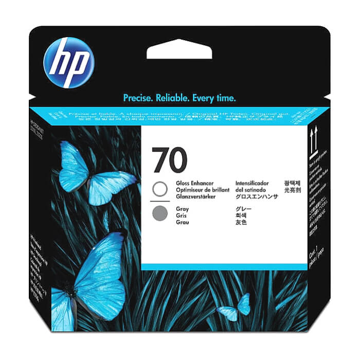 HP 70 Gloss Enhancer and Gray Printhead ID 70258 на супер цена