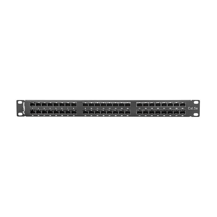Lanberg patch panel 48 port 1U CAT.5E, black ID 62849 (тъмнейл - 4)