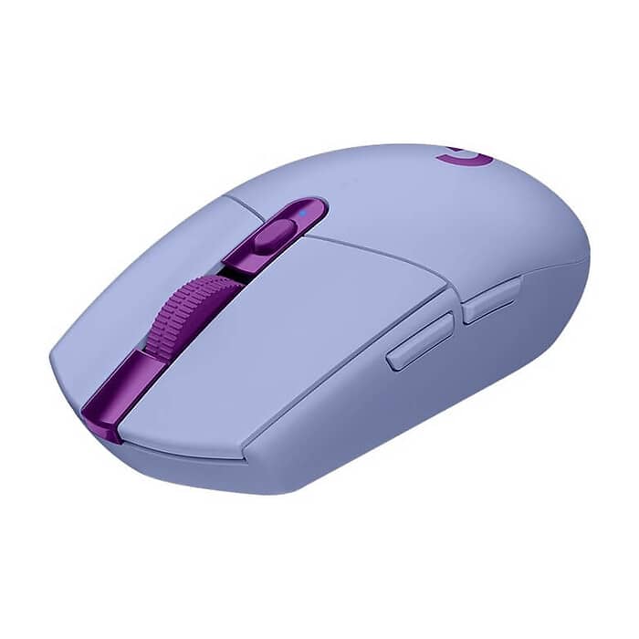 Logitech G305 Wireless Mouse, Lightsync RGB, Lightspeed Wireless, HERO 12K DPI Sensor, 400 IPS, 6 Programmable Buttons, Lilac (тъмнейл - 3)