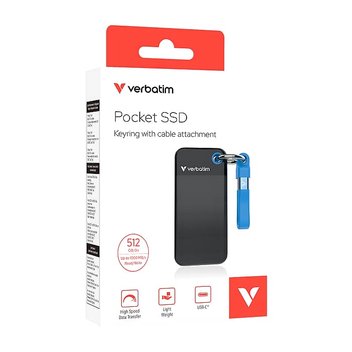 Verbatim Pocket SSD USB 3.2 Gen 2 512GB Black/Blue (тъмнейл - 4)