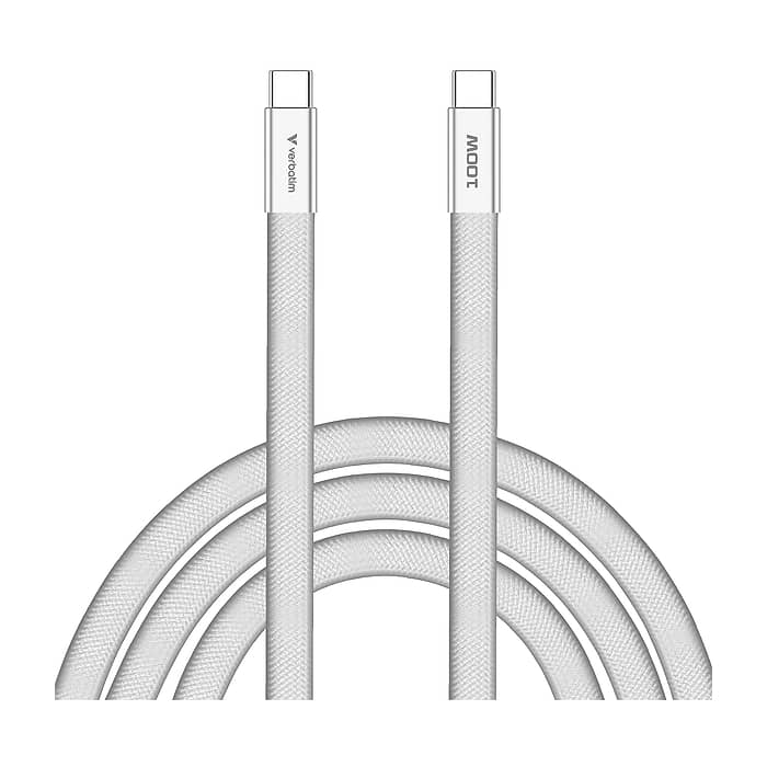 Verbatim Sync & Charge SoftTouch USB-C to C cable 100W 120 cm - White на супер цена