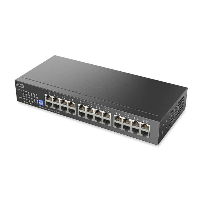 ZyXEL GS1100-24ES 24 port Gigabit - DIP selector Unmanaged Switch v3 (тъмнейл - 3)