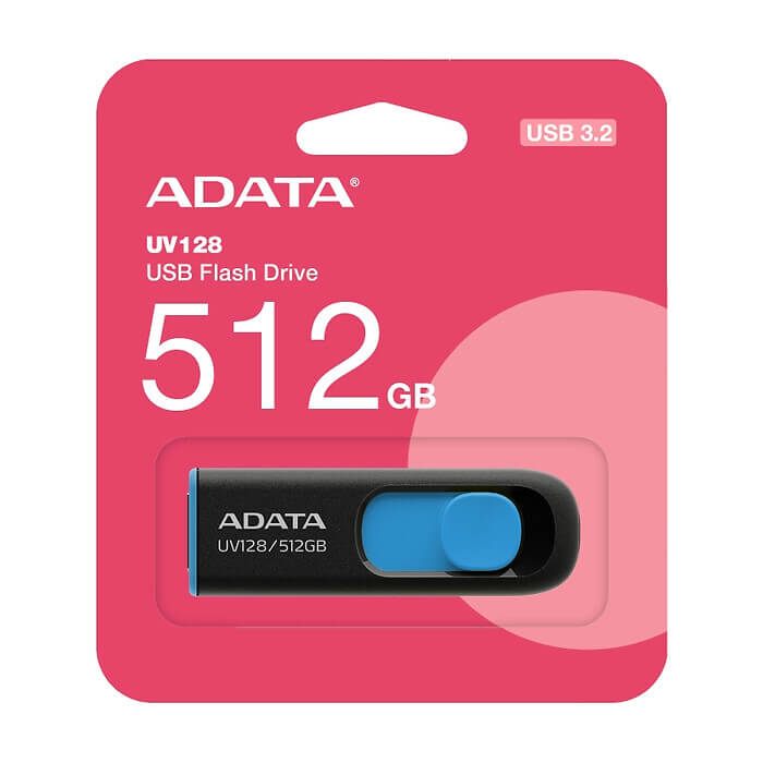ADATA UV128 512GB USB 3.2 Black ID 74245 на супер цена от GT Computers ADATA UV128 512GB USB 3.2 Black ID 74245 на супер цена