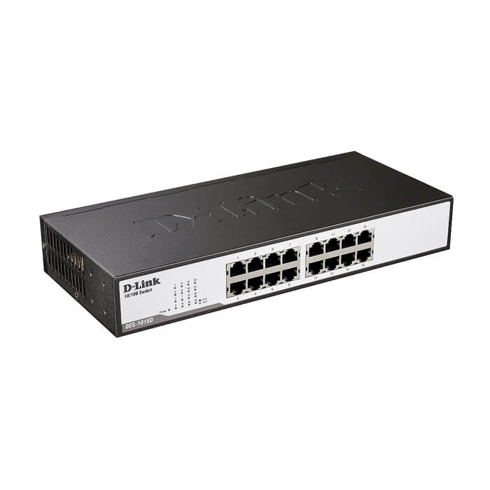 D-Link 16-Port 10/100Mbps Fast Ethernet Unmanaged Switch, rack mountable (тъмнейл - 2)