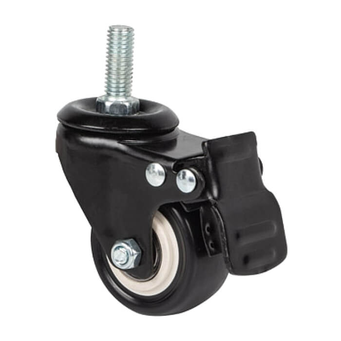 Lanberg castors x4 with thread and brake for wall mounting 19" cabinets (тъмнейл - 3)