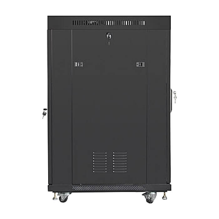 Lanberg rack cabinet 19" free-standing 22U/600x800 (flat pack) with glass door lcd black v2 ID 87193 (тъмнейл - 5)