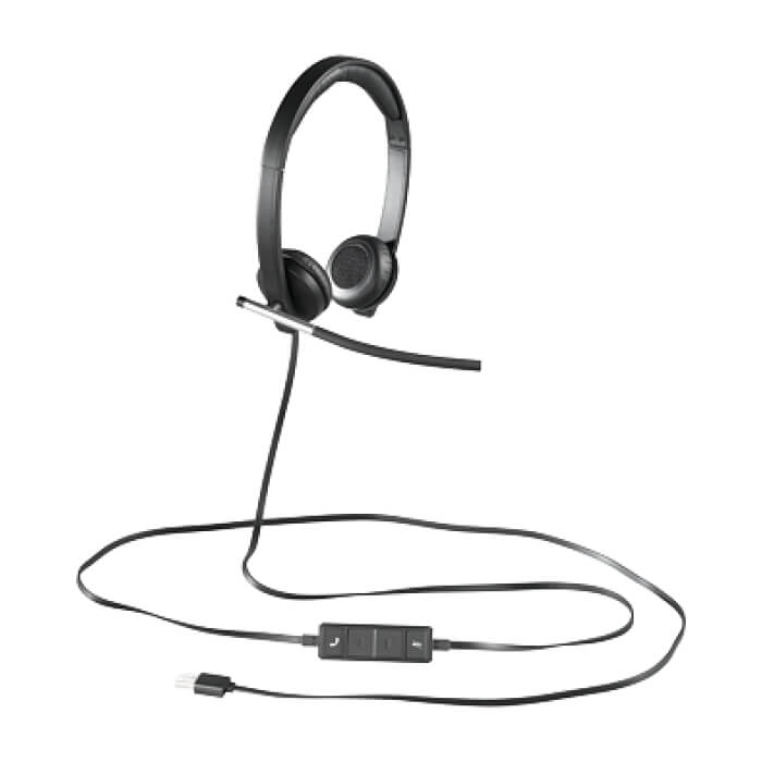 Logitech USB Headset H650e Stereo, Flexible Mic, In-line Controls, Echo Cancellation, Noise-cancelling, USB ID 66442 (тъмнейл - 5)