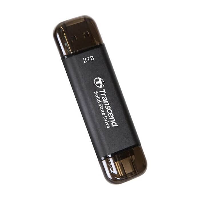 Transcend 2TB, External SSD, ESD310C, USB 10Gbps, Type C/A, Black ID 73304 (тъмнейл - 2)