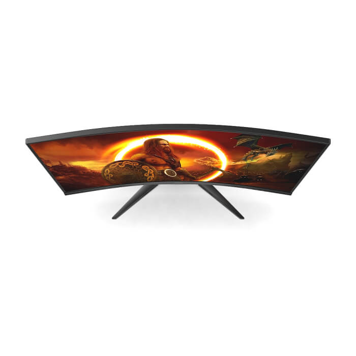 AOC C32G2ZE/BK, 31.5" Curved 1500R, VA, WLED, 1920x1080@240Hz, 4ms GtG, 1ms MPRT, 300cd/m2, 4000:1, DCR 80M:1, FreeSync, FlickerFree, Low Blue Light, Tilt, 2xHDMI, DP ID 65362 (тъмнейл - 4)
