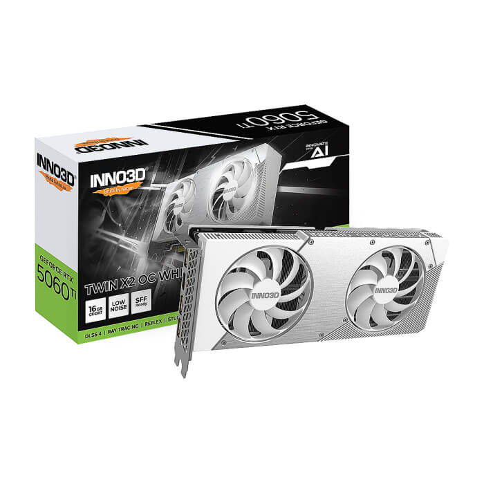 Inno3D GeForce RTX 5060 Ti 16GB GDDR7 Twin X2 OC White ID 88208 (тъмнейл - 2)