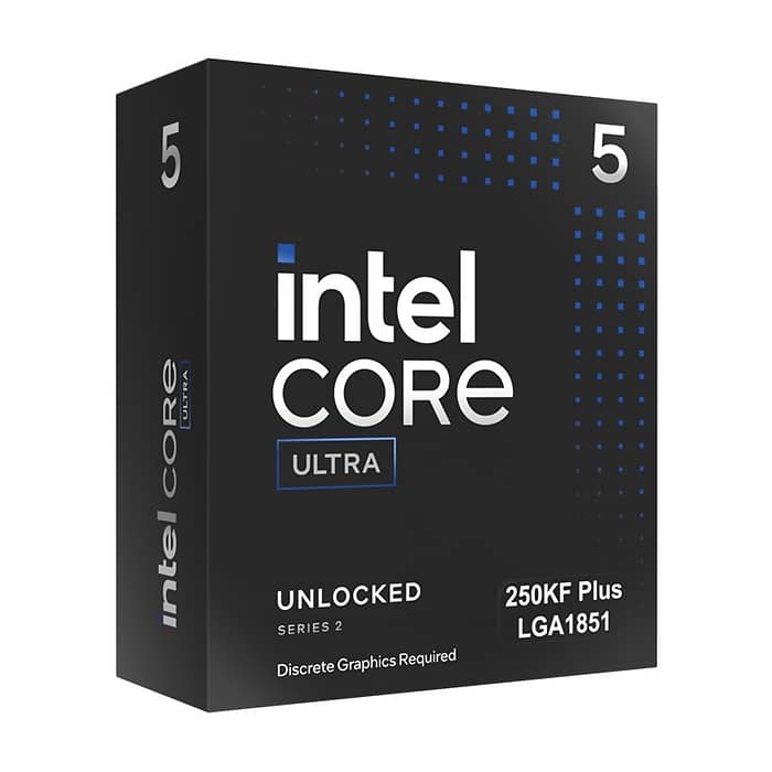 Intel Core Ultra 5 250KF 14C/14T (eC 3.3GHz / pC 4.2GHz / 5.3GHz Boost, 30MB, 159W, LGA1851) на супер цена
