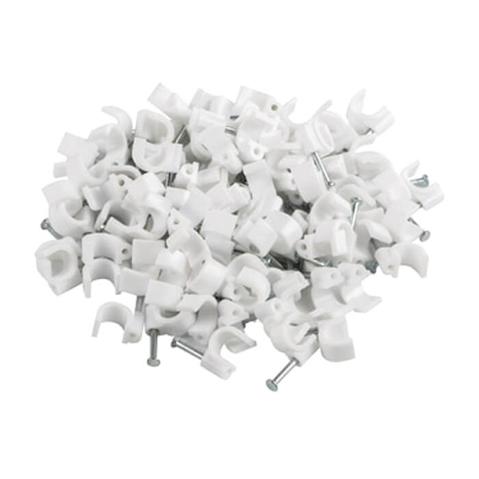Lanberg cable clips 7mm 100pcs, white на супер цена