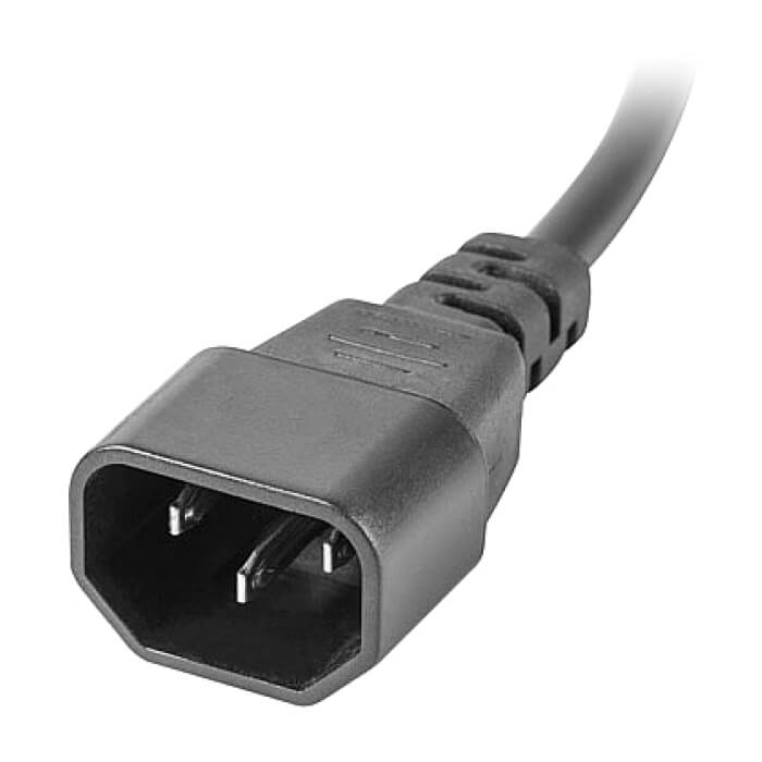 Lanberg power distribution unit (PDU) 10"1U 10A 3X SCHUKO 2M, black C14 (тъмнейл - 3)