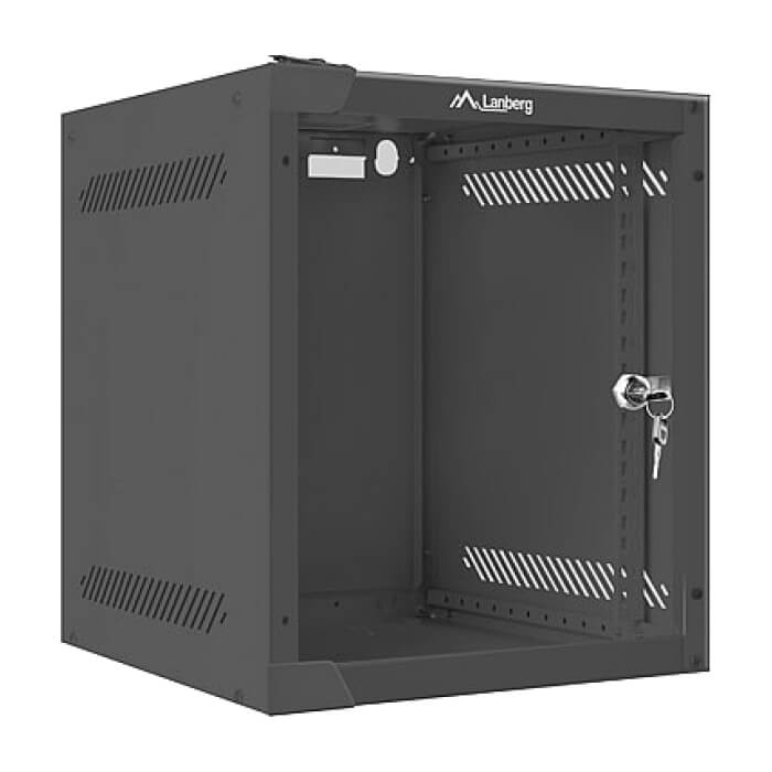 Lanberg rack cabinet 10” wall-mount 6U / 280x310 for self-assembly (flat pack), black ID 71860 (тъмнейл - 2)