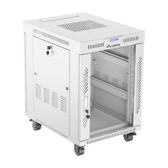 Lanberg rack cabinet 19" free-standing 15U/600x800 (flat pack) with glass door lcd grey v2 ID 87199 (тъмнейл - 4)