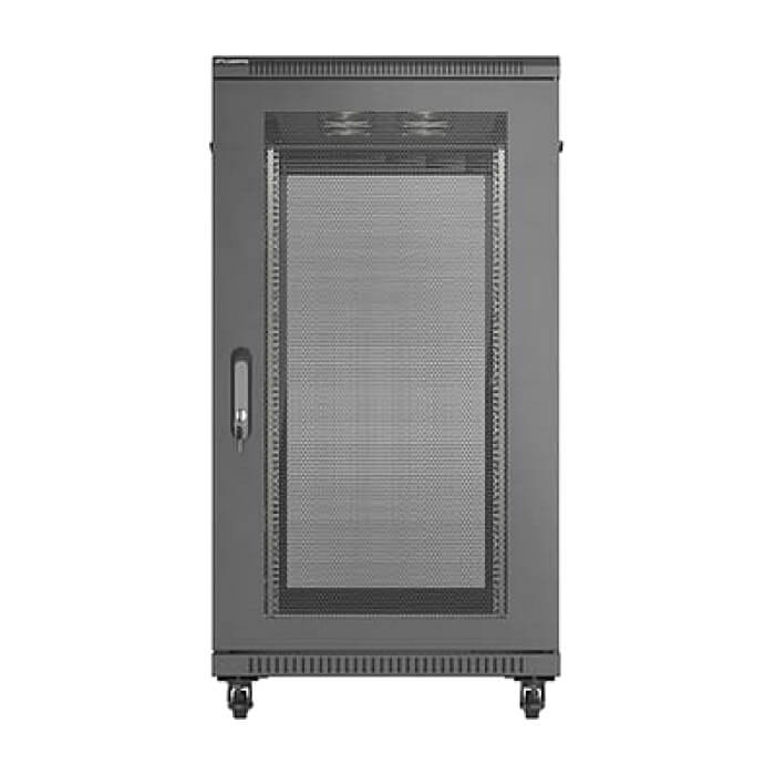 Lanberg Rack Cabinet 19" Free-Standing 22U/600X1200 (FlAT Pack) With Mesh Door Black ID 98071 на супер цена