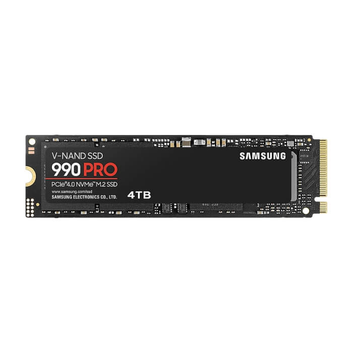 Samsung SSD 990 PRO 4TB PCIe 4.0 NVMe 2.0 M.2 V-NAND 3-bit MLC, 256-bit Encryption, Read 7450 MB/s Write 6900 MB/s ID 97588 на супер цена