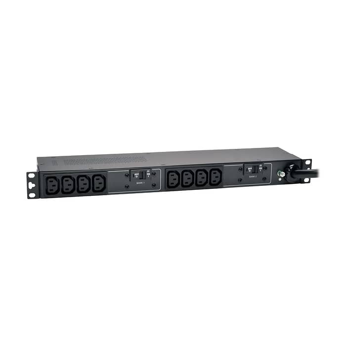 Tripp Lite by Eaton 7.7kW Single-Phase 200-240V Basic PDU, 10 C13 Outlets, IEC 309 32A Blue Input, 3.6 m Cord, 1U Rack-Mount
