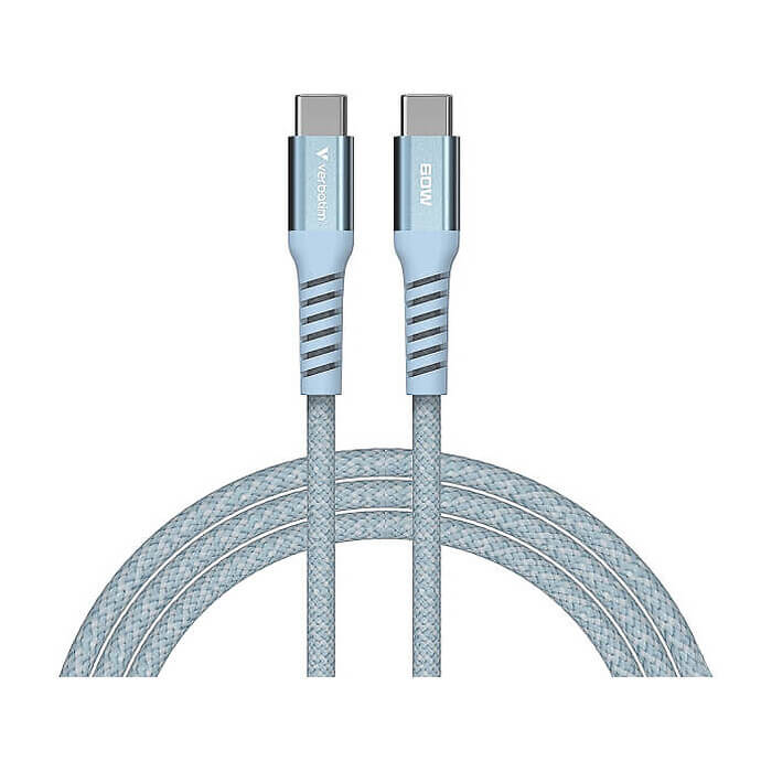 Verbatim Sync & Charge USB-C to USB-C 60W Magnetic 120 cm - Blue ID 84967 (тъмнейл - 2)