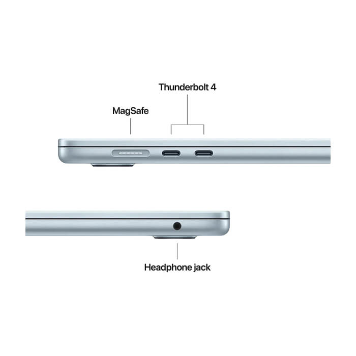 Apple MacBook Air 15.3: Apple M5 chip with 10-core CPU and 10-core GPU, 16GB, 1TB SSD - Sky Blue ID 96915 (тъмнейл - 4)