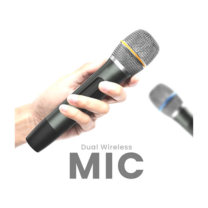 HiFuture Vocalist 300 Silver, 150W Output, Karaoke Enable, Two Wireless Microphone, 18000mAh Battery (Support Power Bank), RGB Lighting, Pair to Play (TWS Mode), Bluetooth 5.3 ID 94755 (тъмнейл - 2)