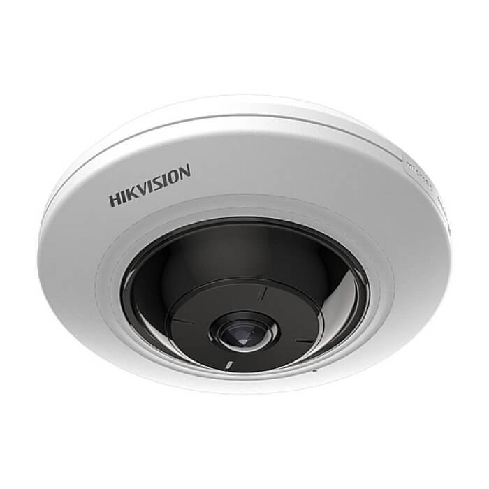 HikVision 5MP Fixed Fisheye Network Camera, 1.05 mm, F2.25, 180° fisheye view, IR up to 8 m, H.265+, 120 dB WDR, built-in microphone, built-in memory card slot (up to 256 GB), 12Vdc/PoE 7.5W ID 85373 (тъмнейл - 2)